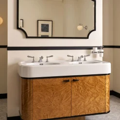 Devon&Devon Mobile Portalavabo Liberty Ceramic in Ceramica e Radica di Noce><noscript><img width=