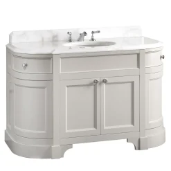 Devon&Devon Mobile Portalavabo Season in Marmo Bianco di Carrara e Base Warm Gray> Lavabi E Vasche Da Bagno