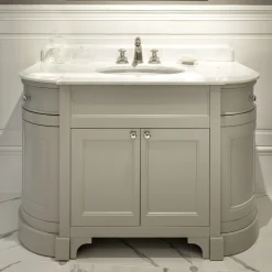 Devon&Devon Mobile Portalavabo Season in Marmo Bianco di Carrara e Base Warm Gray> Lavabi E Vasche Da Bagno