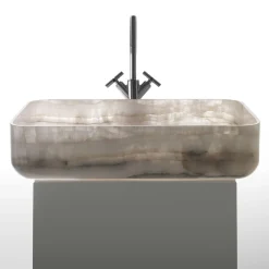 Kreoo Nabhi Collection Lavabo Bowl N.9 in Onice Rosa><noscript><img width=