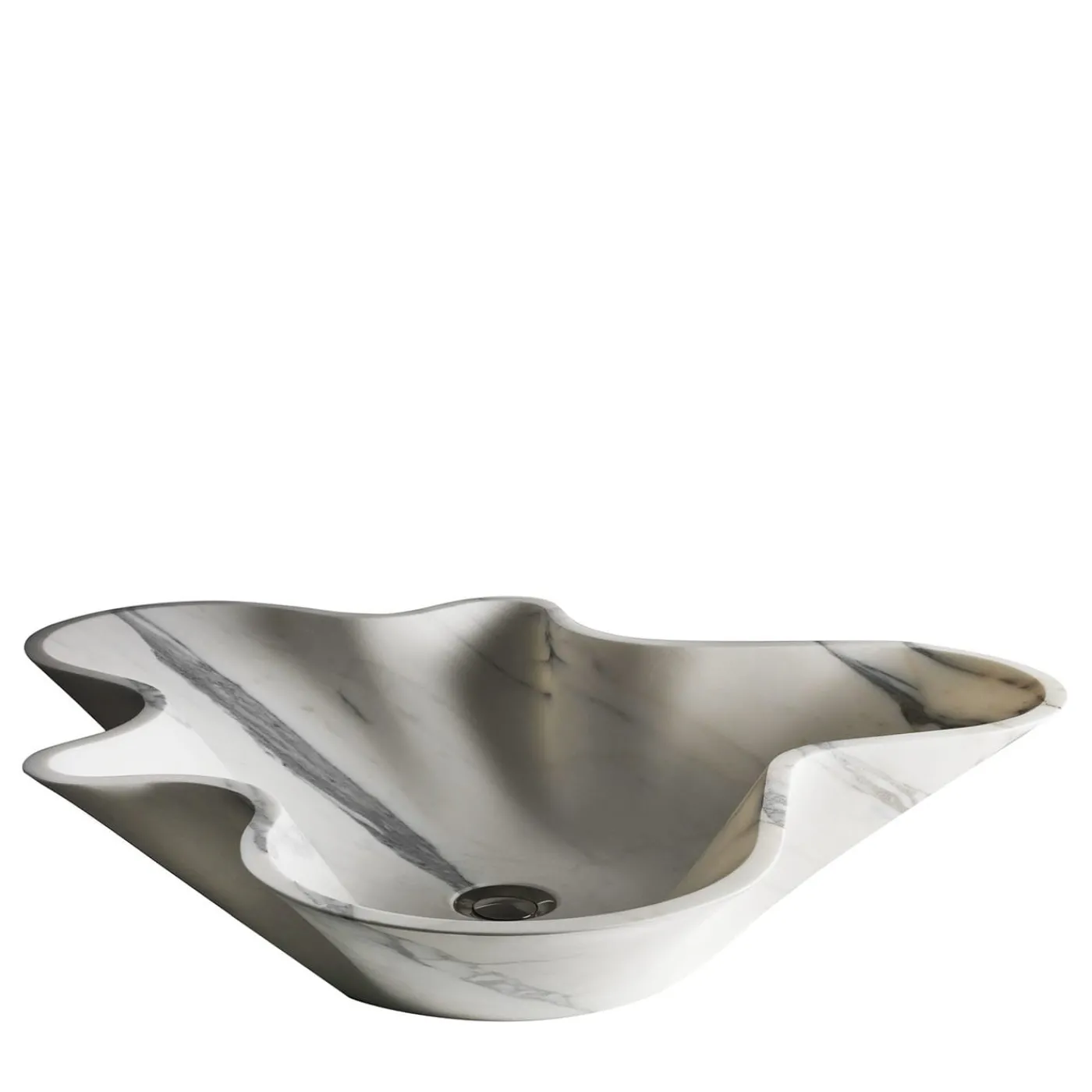 Kreoo Nabhi Collection Lavabo Bowl N.1 in Calacatta Carrara> Lavabi E Vasche Da Bagno