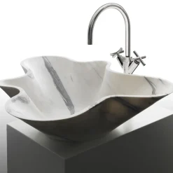 Kreoo Nabhi Collection Lavabo Bowl N.1 in Calacatta Carrara> Lavabi E Vasche Da Bagno