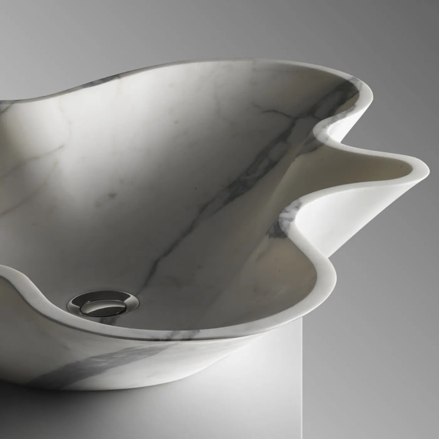 Kreoo Nabhi Collection Lavabo Bowl N.1 in Calacatta Carrara> Lavabi E Vasche Da Bagno