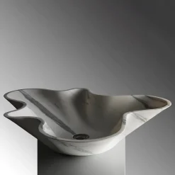 Kreoo Nabhi Collection Lavabo Bowl N.1 in Calacatta Carrara><noscript><img width=