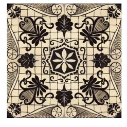 Studio Le Nid Nero Lava Set di 4 piastrelle #1> Piastrelle E Pavimenti