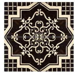 Studio Le Nid Nero Lava Set di 4 piastrelle #3> Piastrelle E Pavimenti