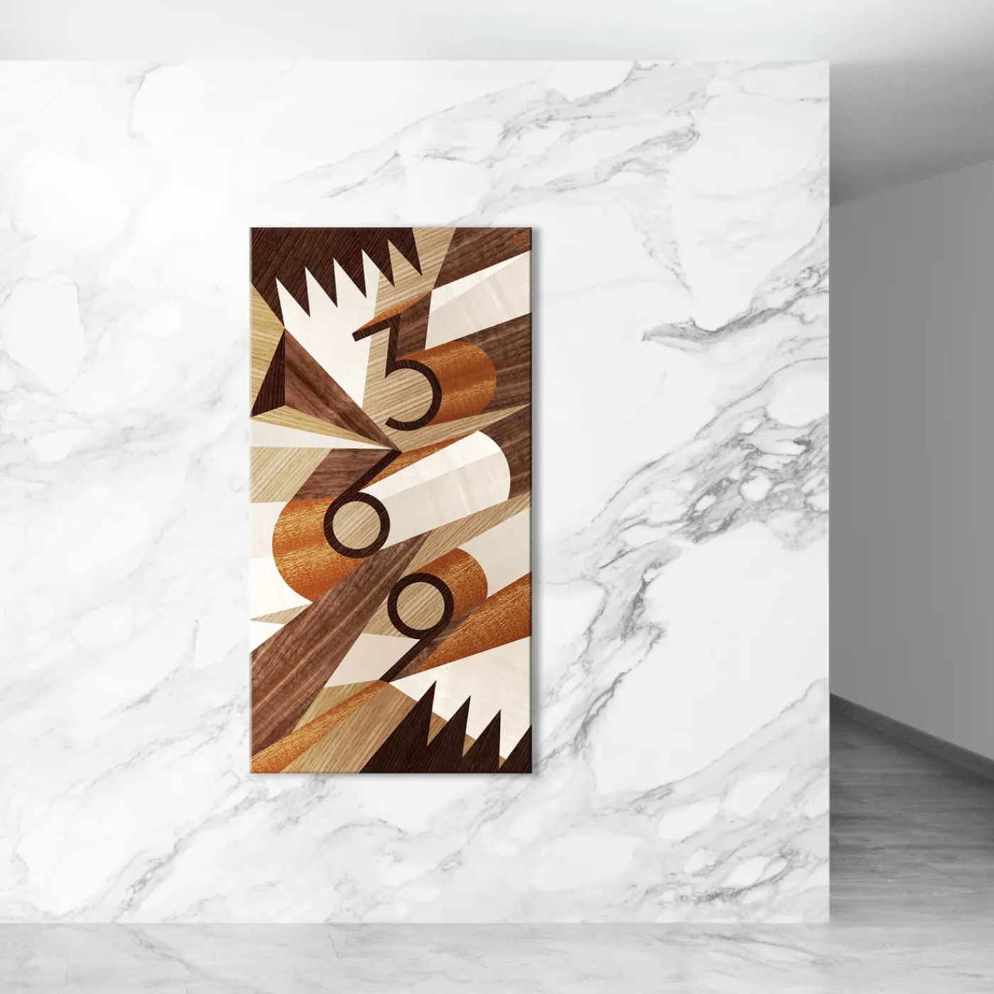 Marzia Boaglio Numeri Intarsiati Pannello Piccolo> Pannelli Decorativi