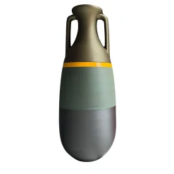 Pop Pot Nuova anfora gigante da esterno Teodosio Nero Verde Giallo e Bronzo> Anfore