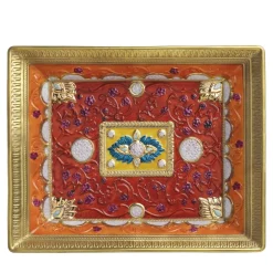 Villari Oriente Rosso Arancione Oro Vide Poche> Svuotatasche