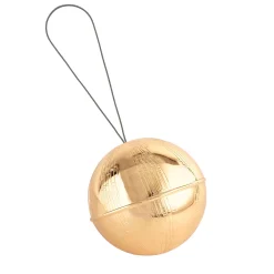 Zanetto Ornamento a forma di palla di Natale con immagini dorate - Set di 2> Decorazioni Per Le Feste