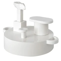 Mutina Paesaggi Scultura Rotonda bianca di Nathalie Du Pasquier> Sculture Decorative