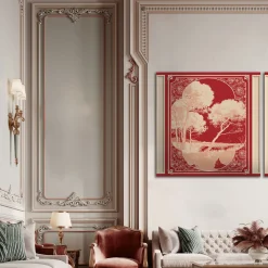 Officinarkitettura Paesaggio 1 Rinascimento Oro Arte da parete> Pannelli Decorativi