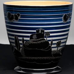 Rometti Paesaggio Umbro Vaso in ceramica fatto a mano><noscript><img width=