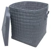 Marricreo Palmarola Cesto per la biancheria quadrato annodato grigio in ecopelle> Ceste