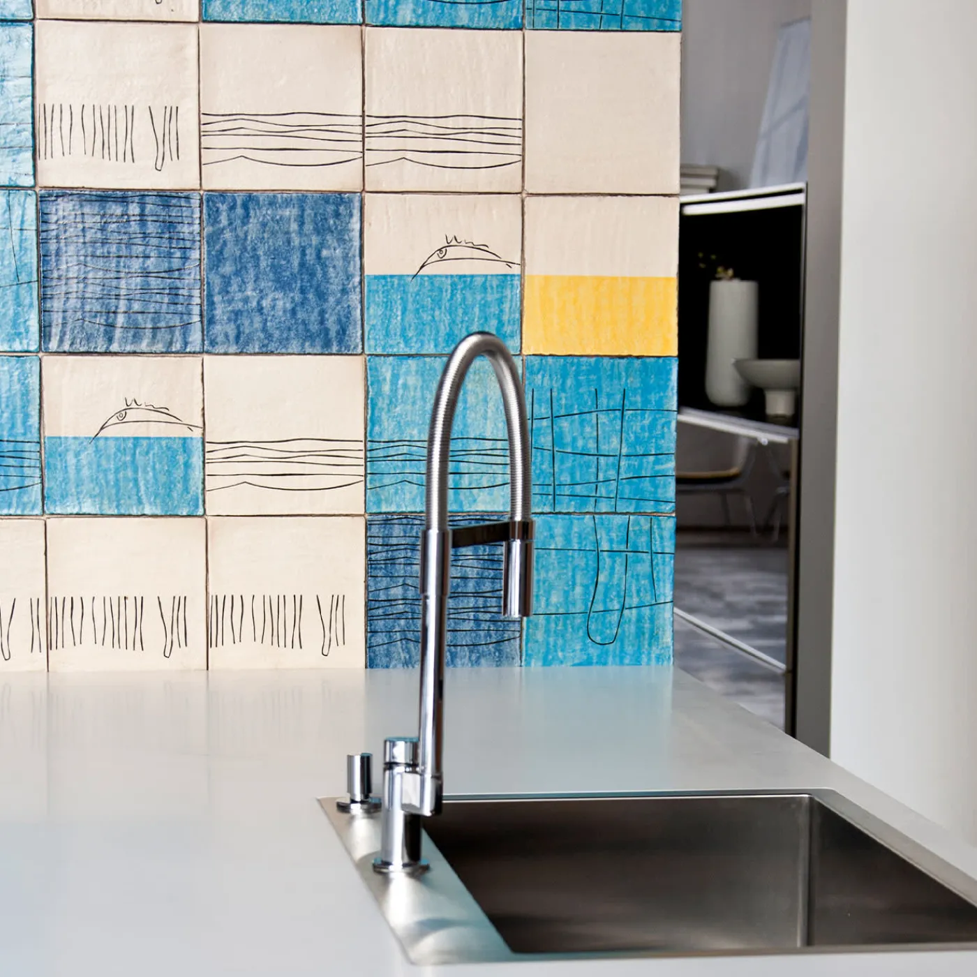 Studio Le Nid Pannello 25 piastrelle Les Iles La Mer> Piastrelle E Pavimenti