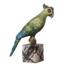 Porte Italia Pappagallo dipinto a mano in verde> Statuine