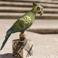 Porte Italia Pappagallo dipinto a mano in verde><noscript><img width=