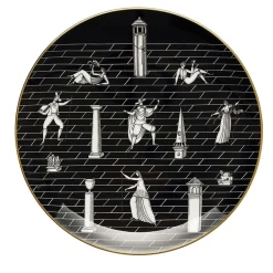 GINORI 1735 Passeggiata Archeologica Piatto nero di Gio Ponti> Piatti Decorativi