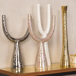 Ceramica Gatti 1928 Perla Rosa Candelabro in ceramica><noscript><img width=