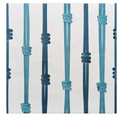 Arcea Handmade Design Piastrella Bambù quadrata verde acqua e bianca> Piastrelle E Pavimenti