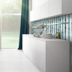 Arcea Handmade Design Piastrella Bambù quadrata verde acqua e bianca><noscript><img width=