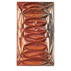 Ceramiche Lega di Martina Scarpa Piastrella Decorativa Rettangolare in Ceramica con Lustro Rosso e Verde> Piastrelle E Pavimenti