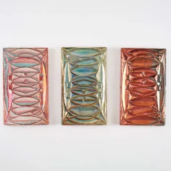 Ceramiche Lega di Martina Scarpa Piastrella Decorativa Rettangolare in Ceramica con Lustro Verde><noscript><img width=