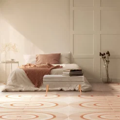 Francesco De Maio Piastrella Geometrie D’Ombra In Ceramica Rosa Motivo Circolare><noscript><img width=