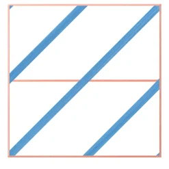 Francesco De Maio Piastrella Il Duomo In Ceramica Corallo E Blu Motivo Geometrico> Piastrelle E Pavimenti