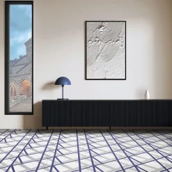 Francesco De Maio Piastrella Il Saraceno In Ceramica Grigio Chiaro E Viola Motivo Geometrico> Piastrelle E Pavimenti