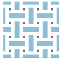 Francesco De Maio Piastrella La Cripta In Ceramica Azzurro E Grigio Scuro Motivo Geometrico> Piastrelle E Pavimenti