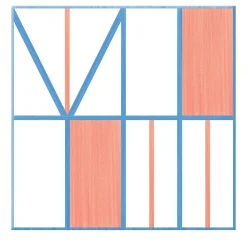 Francesco De Maio Piastrella La Facciata In Ceramica Corallo E Blu Motivo Geometrico> Piastrelle E Pavimenti