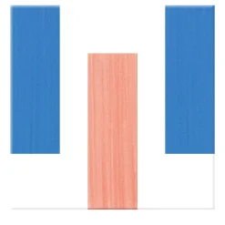 Francesco De Maio Piastrella La Scalinata In Ceramica Corallo E Blu Motivo Geometrico> Piastrelle E Pavimenti