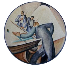 Mazzotti 1903 Piatto da biliardo futurista> Piatti Decorativi