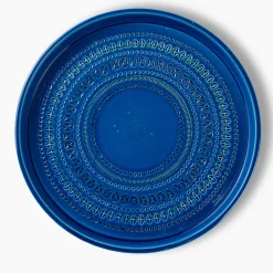 Bitossi Ceramiche Piatto Decorativo Blu Grande di Aldo Londi><noscript><img width=