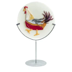 Vetrofuso Piatto decorativo Hen ⌀33cm> Piatti Decorativi