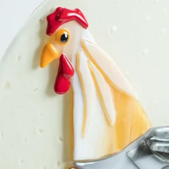 Vetrofuso Piatto decorativo Hen ⌀33cm> Piatti Decorativi