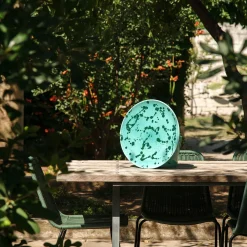 Carola fra i Trulli Piatto decorativo in ceramica verde e acqua><noscript><img width=