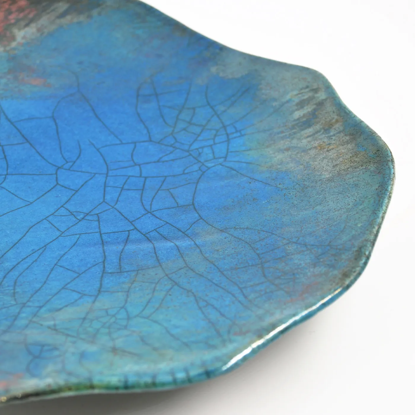 Design Center 1991 Piatto Decorativo Nuvola Turchese in Ceramica di Nino Basso> Piatti Decorativi