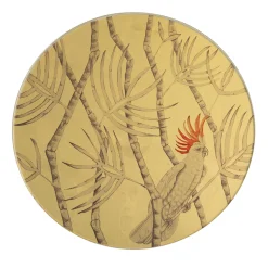 Stefania Dei Rossi Piatto Decorativo Pappagallo Soggetto I Oro> Piatti Decorativi
