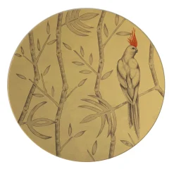 Stefania Dei Rossi Piatto Decorativo Pappagallo Soggetto III Oro> Piatti Decorativi