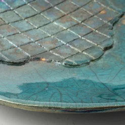 Design Center 1991 Piatto Decorativo Riflessi Veneziani In Ceramica Blu Di Nino Basso> Centrotavola