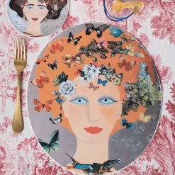 Vetrofuso Piatto DONNE FIORITE Jessica><noscript><img width=