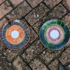 Artema Galli Piatto Peonia in Ceramica Policroma Dipinto a Mano #2><noscript><img width=