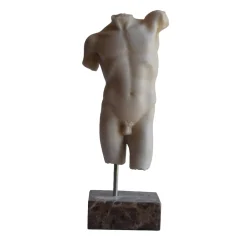 Todini Sculture Piccola scultura di torso maschile in marmo> Statuine