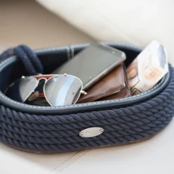 Marricreo Piccola videopoche ovale blu> Svuotatasche