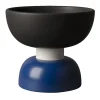 Bitossi Ceramiche Piccolo centrotavola in nero opaco e blu di Ettore Sottsass> Centrotavola