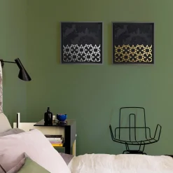 Amelia Corvino Piccolo Contrappunto Nero/Argento> Pannelli Decorativi