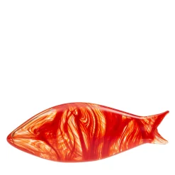 Casarialto Piccolo pesce stilizzato in vetro di Murano rosso> Statuine