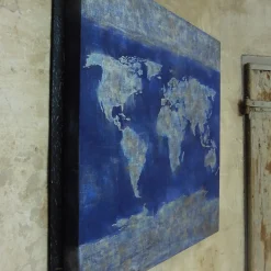 Stefano Gerini Pittura a globo blu e argento><noscript><img width=